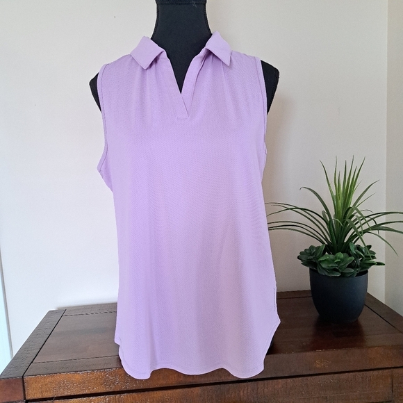 Head Tops - Head Polo Shirt Purple Lilac Women's Medium Activewear Top Sleeveless Golf